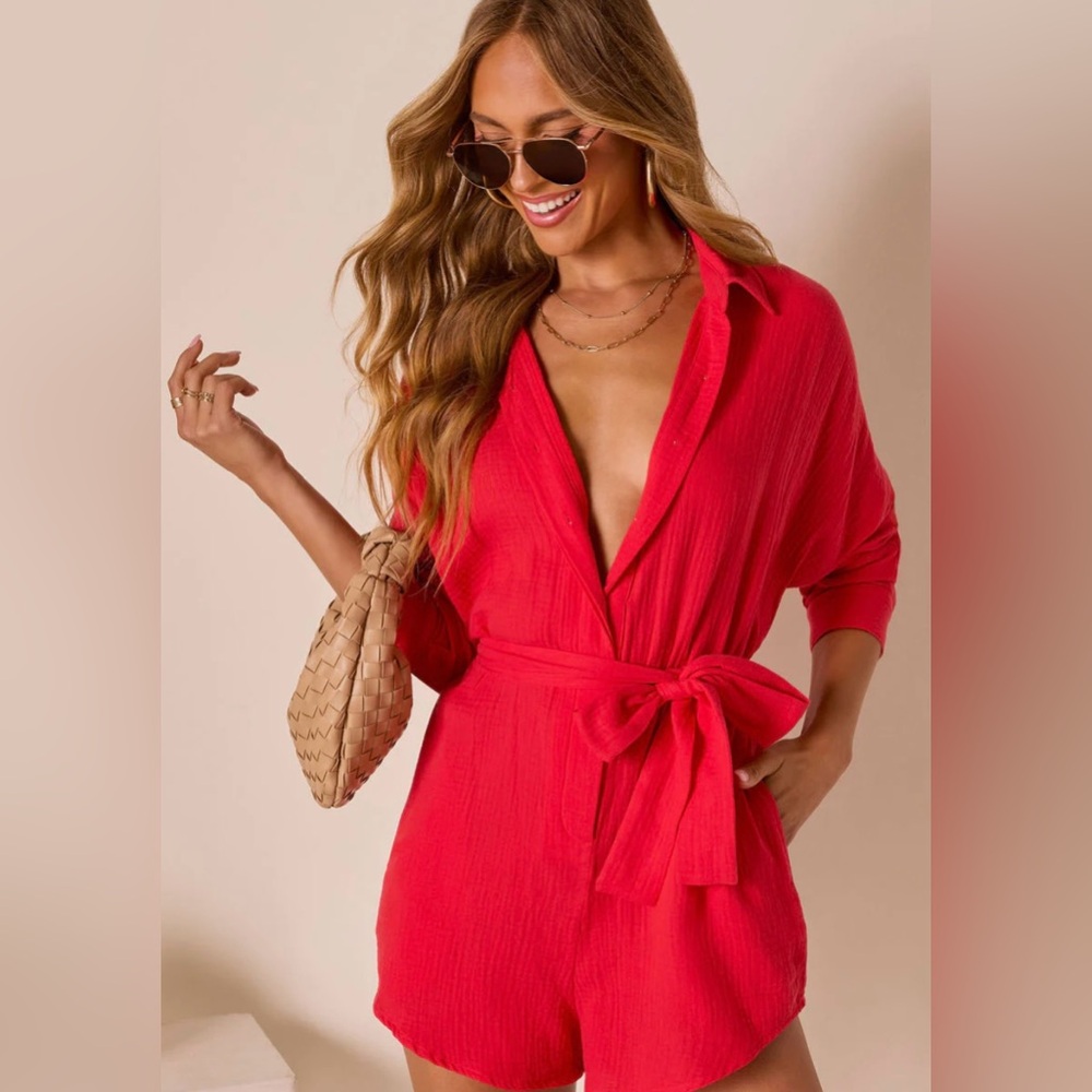 Vici Red Romper. Brand New with Tags. Never Worn